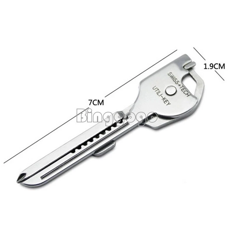 SWISS+TECH Utili-Key 6-in-1 Key Ring Chain Multitool Stainless Steel Pocket Tool - Bild 3 von 4