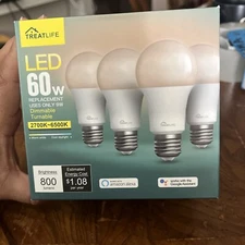 Smart Light Bulbs 4Pack, 2700K-6500K Tunable White Dimmable LED Light Bulb Co...