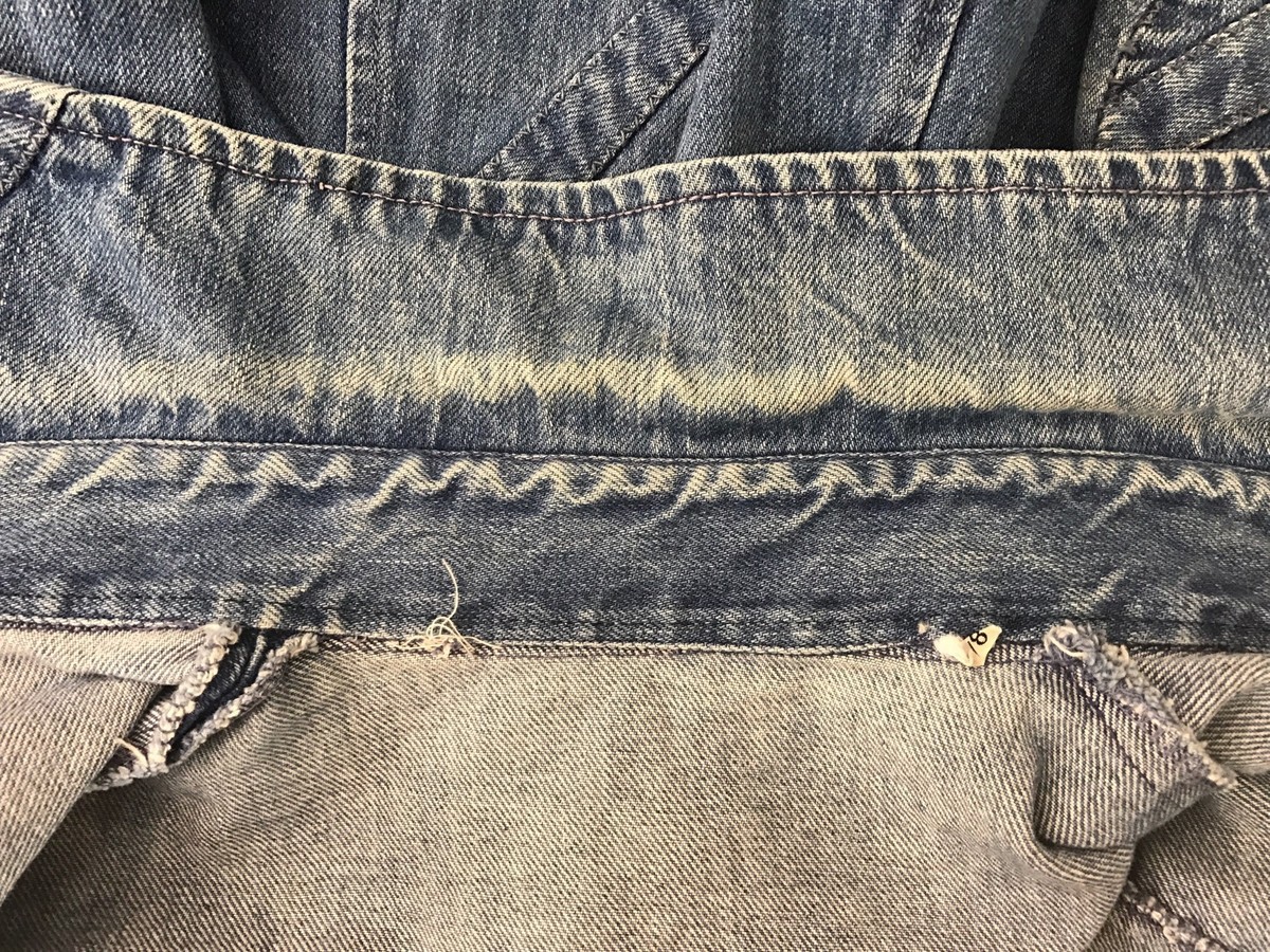 Vtg 70's Blue Denim Jean Jacket Top Snap Hippy Patchwork