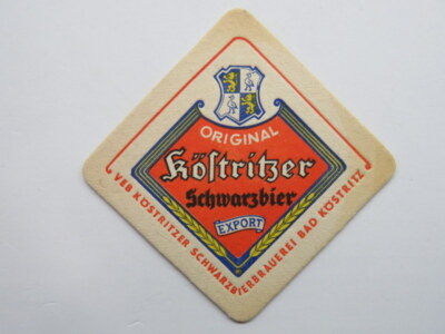 BEER COASTER ~ KOSTRITZER = Köstritzer Schwarzbierbrauerei  Export Bier; GERMANY