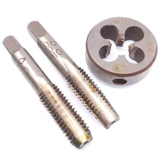 HSS M10 x 1.5mm Taper & Plug Tap & M10 x 1.5mm Die Metric Thread Right Hand