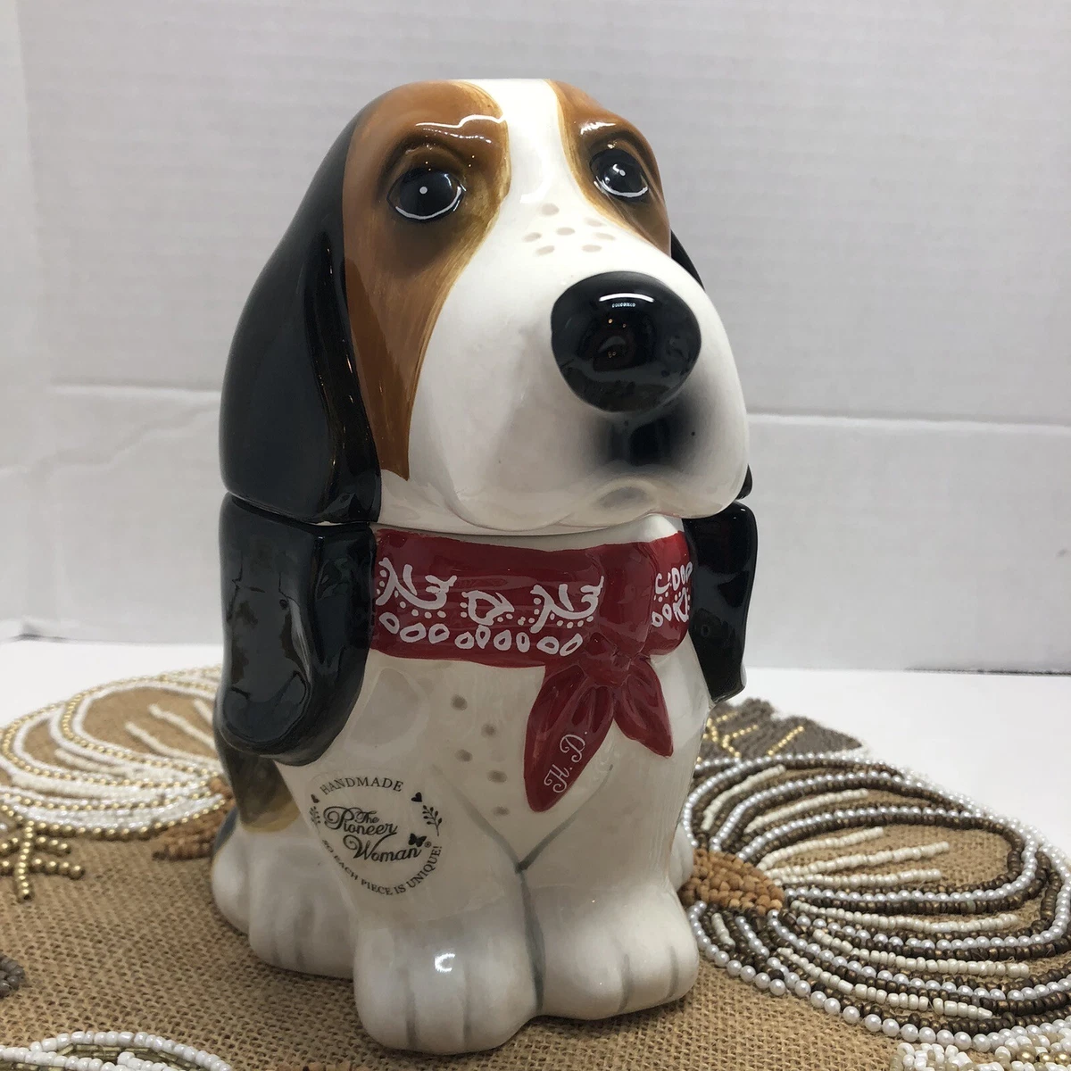 The Pioneer Woman Henry Candy Jar Basset Hound Dog 7.75 inch