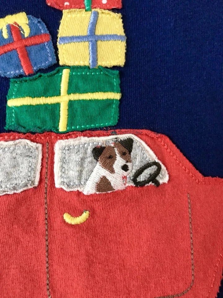 Top con apliques para coche y perro Mini Boden 0-3 meses precio minorista $25 $18,75 nuevo con etiquetas Foto 3 de 4