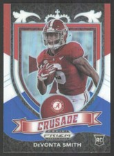 2021 Panini Prizm Draft Picks Crusade Red White Blue DeVonta Smith Rookie RC