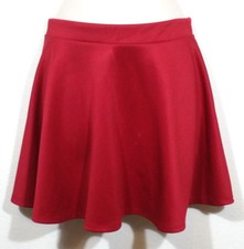 Celine by Champion Women Size Medium Flare Skirt Mini Red Stretch Elastic Waist