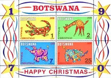 Botswana #SGMS275 MNH S/S 1970 Christmas Toy Animals [70a]