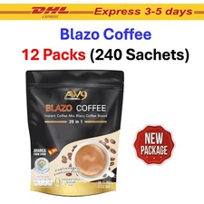12x Blazo Instant Coffee Premium Arabica Non-Fat Slimming Shape Weight Control