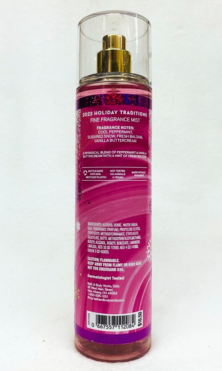 Bath Body Works TWISTED PEPPERMINT Fine Fragrance Mist Body
