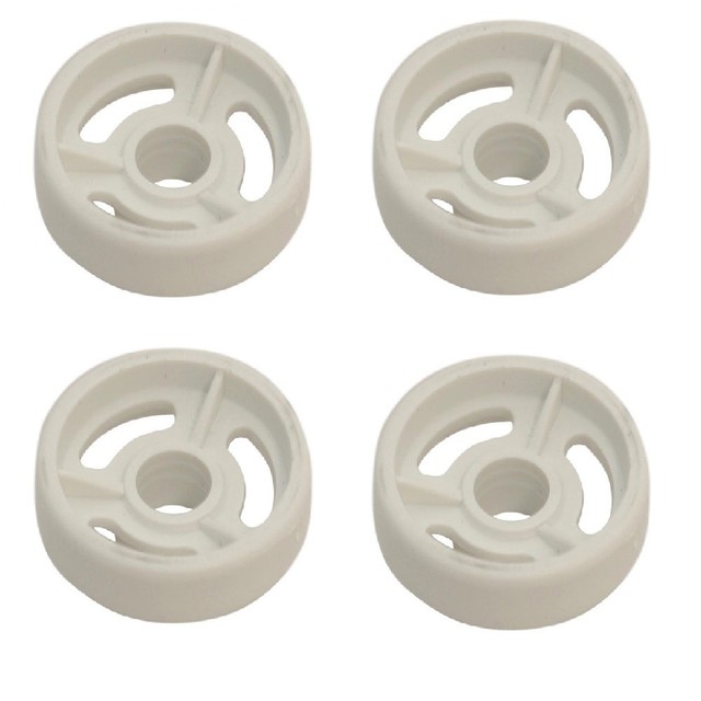 4 x Genuine Hotpoint Dishwasher Lower Basket Wheels DWF40P DWF40P.2
