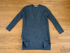 Alice & Olivia Womens sz XS gray knit sweater tunic dress