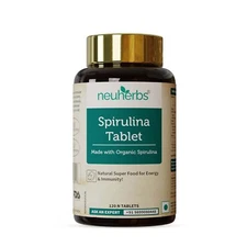 Neuherbs Organic Spirulina 120 Tablets For Energy, Immunity & Weight Loss FS