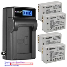 Kastar Battery LCD Wall Charger for Canon NB-7L & Canon PowerShot G10 IS Camera