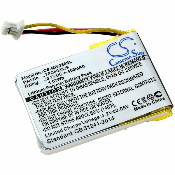 Akku FüR Unfall-/Autokamera / Dashcam Mio Mivue 338 3,7V 450Mah/1,7Wh Li-Polymer-image