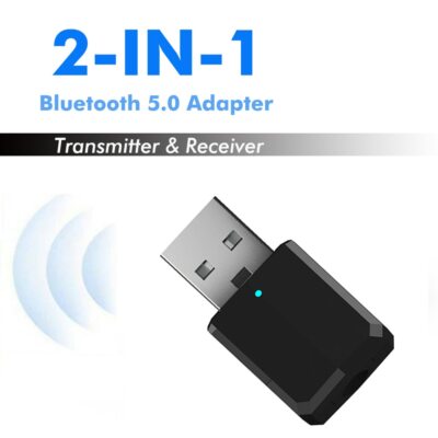Bluetooth 5.0 Audio Transmitter Receiver USB 3.5mm Jack Stereo Wireless Adapter