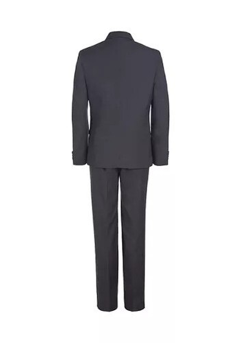 Van Heusen size 14 Husky Boys 2-piece Black pin stripe Jacket + Pant Suit NWT - Picture 2 of 15