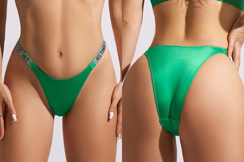 Victoria's Secret Shine Strap - MULTI BRIEF - Classic SATIN lingerie - Picture 8 of 33