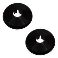 E2trade 15mm Radiator Pipe Hole Collars Cover Radsnaps (Pack of 2 Collar) Black