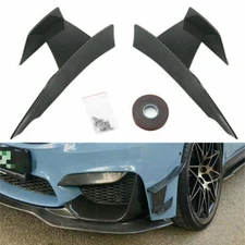 6Pcs Refit Carbon Fiber Auto Front Bumper Lip Splitter Fins Body Spoiler Canards