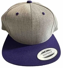 Brand New Genuine Yupoong The Classics Retro Snapback Purple/Gray