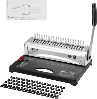 Binding Machine Comb Binding Machine 21 Holes 100 PCS Binding Spines