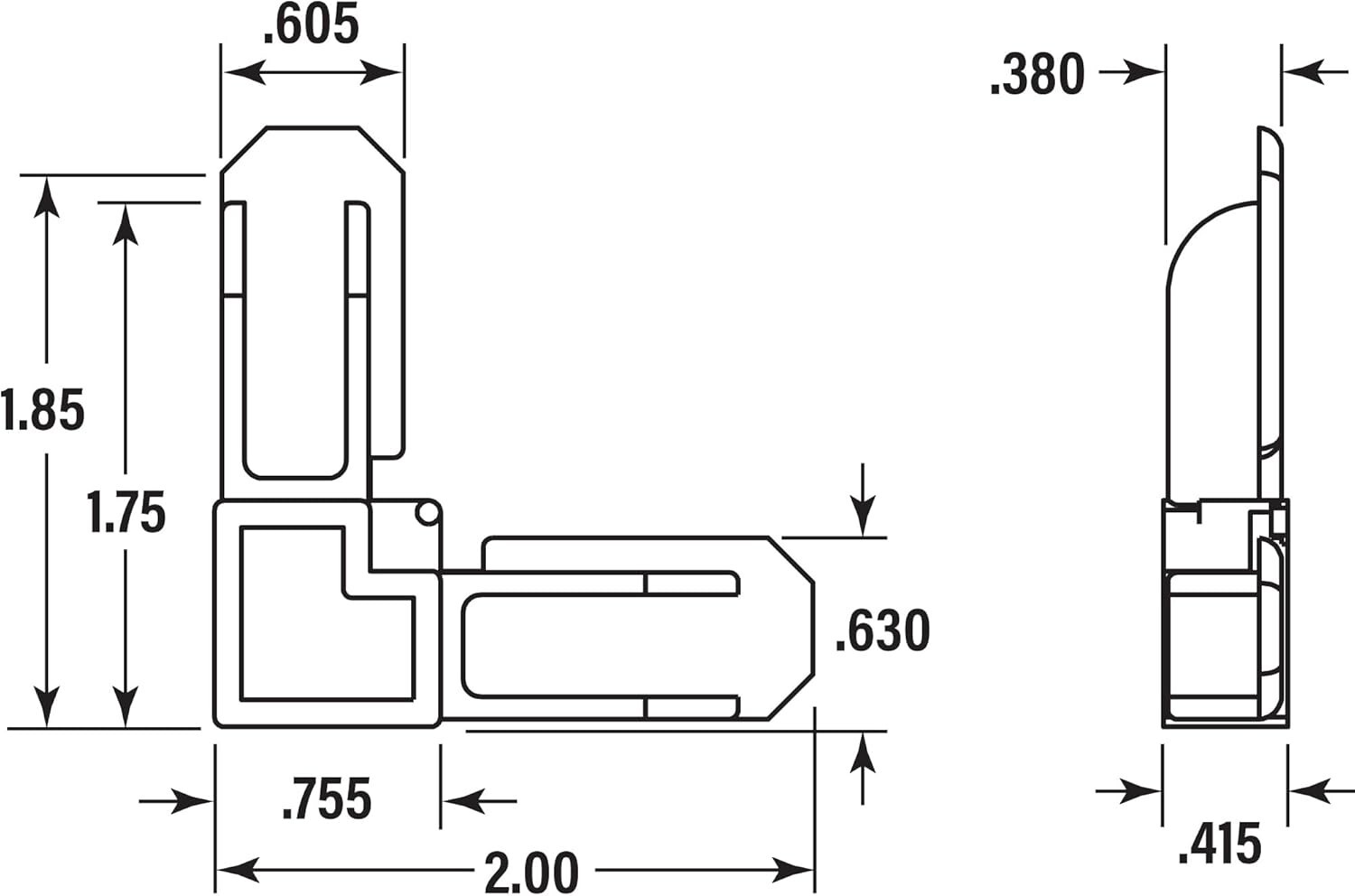 Prime Line Products PL 7726 Screen Frame Corner 7/16" X 3/4"  White SET OF 4