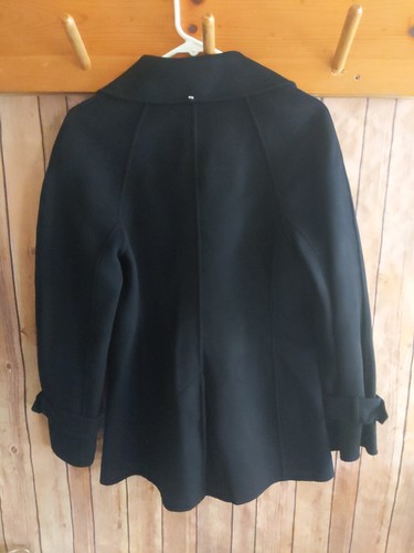 Sportmax by Max Mara Zelante Belted Wool/Cashmere Black Coat Euro sz 36 US sz 2 - Picture 8 of 23