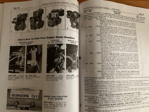 Troy-Bilt Horse Roto Tiller Power Composter 1988 Master Parts Catalog MNL-1 OEM - Picture 4 of 6