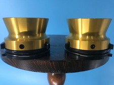 Burlington Recording Pro Gold 1/4" NAB Hub Adapters with Aluminum Trumpets PAIR