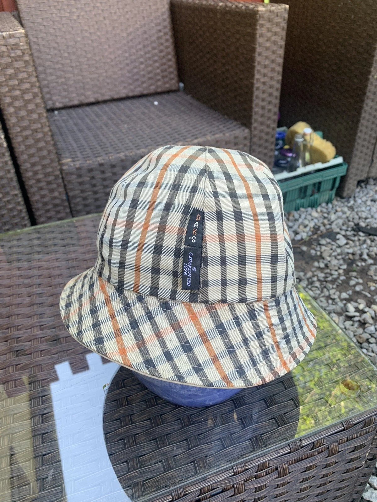 Daks of London Vintage reversible bucket hat sz small superb condition