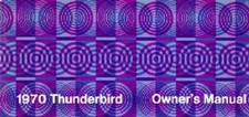 1970 Ford Thunderbird Owners Manual Warranty Manual Guide