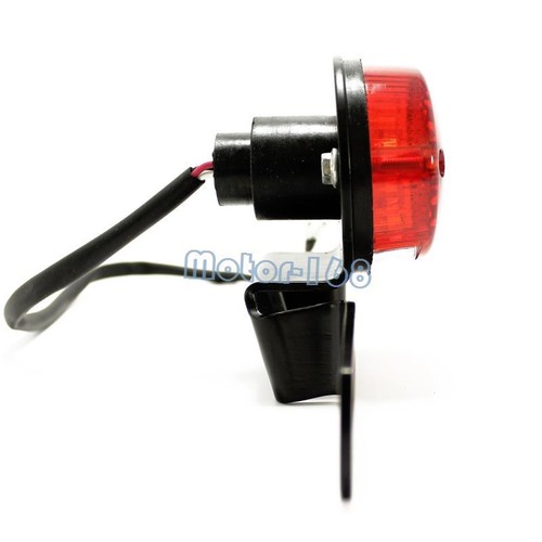 12V Round 3 Wire LED Motorcycle Brake Rear Tail Running License Plate Light YF4 - Picture 10 of 12