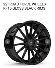 22 Road Force Wheels Rf15 Gloss Black Wheels. Tires Included 22 Road Force Wheels Rf15 Gloss Black Wheels. Tires Included