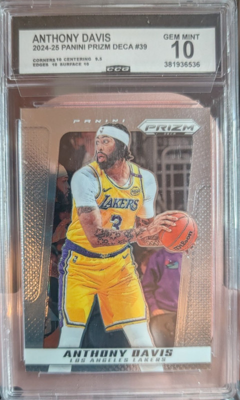 2024-25 Panini Prizm Deca #39 Anthony Davis Gem Mint 10