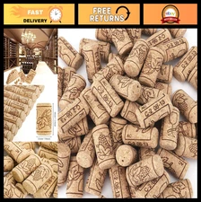 100 Pack Natural Wine Corks #8, 7/8" x 1 3/4", Premium Wine Stoppers for Crafts