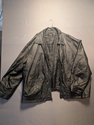 Global Identity G-III Faux Leather Jacket Mens Black Relaxed Zip-Up 4X Big Tall