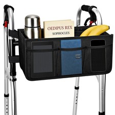Dotday Upgraded Walker Basket with Cup Holder, Foldable Walker Bag with Large...