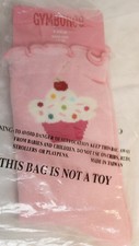 2007 Gymboree Cupcake Cutie 1 pair Socks Girls Shoe Size 1-2 Pink Ankle Length
