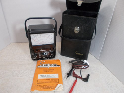 #ad #ad Simpson 260 Series 7P Volt Ohm Milliammeter VOM Multimeter Probes Case Instr. $74.95