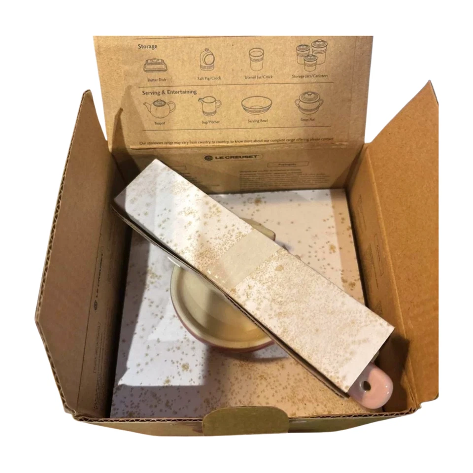 Le Creuset Jam Jar Olla de Miel con Esparcidor y Cucharón Juego de 3 piezas 15 oz Gres NUEVO Foto 4 de 4