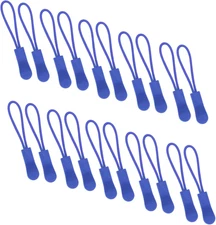Zipper Pulls Tab 25 Pack Blue Purple Premium Replacement for Luggage Backpacks 