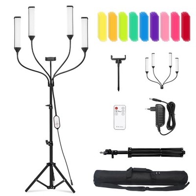 LED Video Light Kit with Four-arms, Studio Light for Video Recording Photogra...