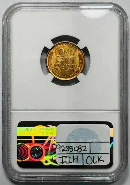 1910 S Small Cents Lincoln Wheat Penny NGC MS-65 RD Red - Image 2 of 2
