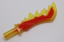 Lego Minifigure Weapon Sword Serrated Marbled Red Pattern