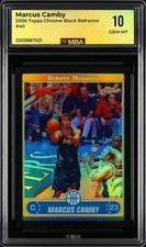 2006 Topps Chrome Marcus Camby #40 Black Refractor MBA 10