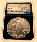 2023 W AMERICA SILVER EAGLE DOLLAR , NGC MS69  1 Troy oz. Silver West Point Mint