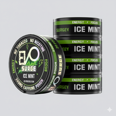 #ad #ad EVO Surge 200mg Caffeine Boost Pouches 5 Pack 20 Count Can – ICE MINT $34.99