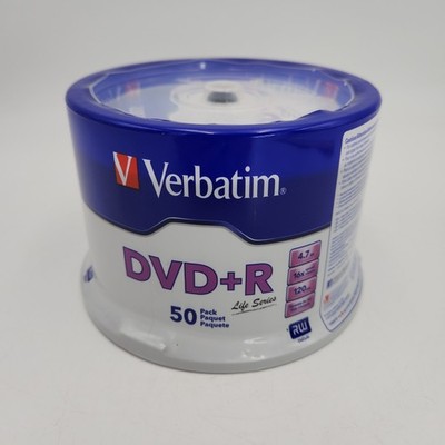Verbatim Life Series DVD-R 16x 4.7GB Recordable 50 Pack Spindle Blank Media