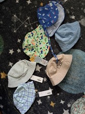 LOT of 6 Boy Hats 0-6 Month Some With Tags Janie Jack and Cat Jack 
