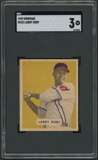 1949 Bowman #233 Larry Doby 🔥 Cleveland Indians SGC 3