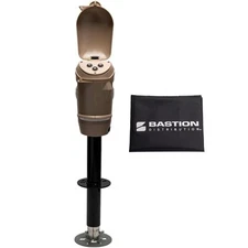 Bastion Sentinel Pro Tan Electric Trailer Jack 5000lb w/ Cover RV Camper LED